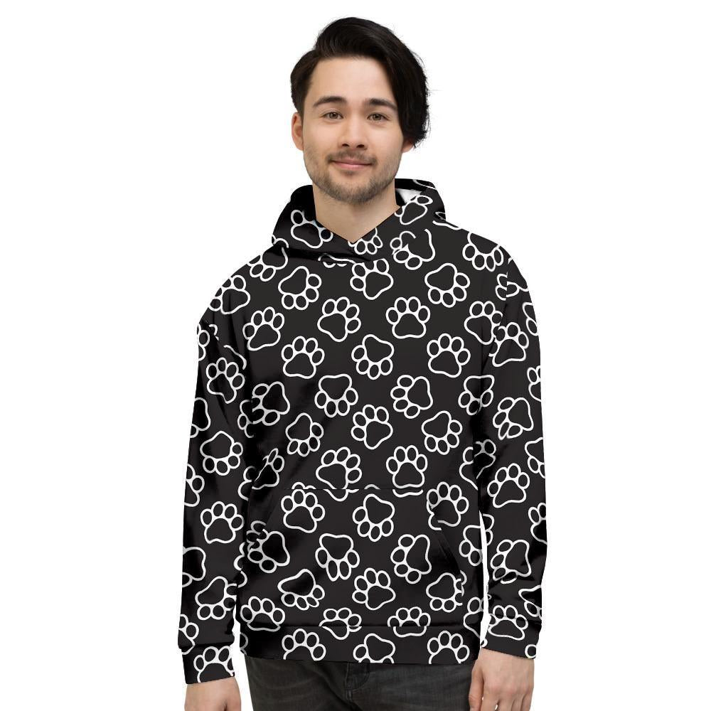 Black Paw Men's Hoodie-grizzshop