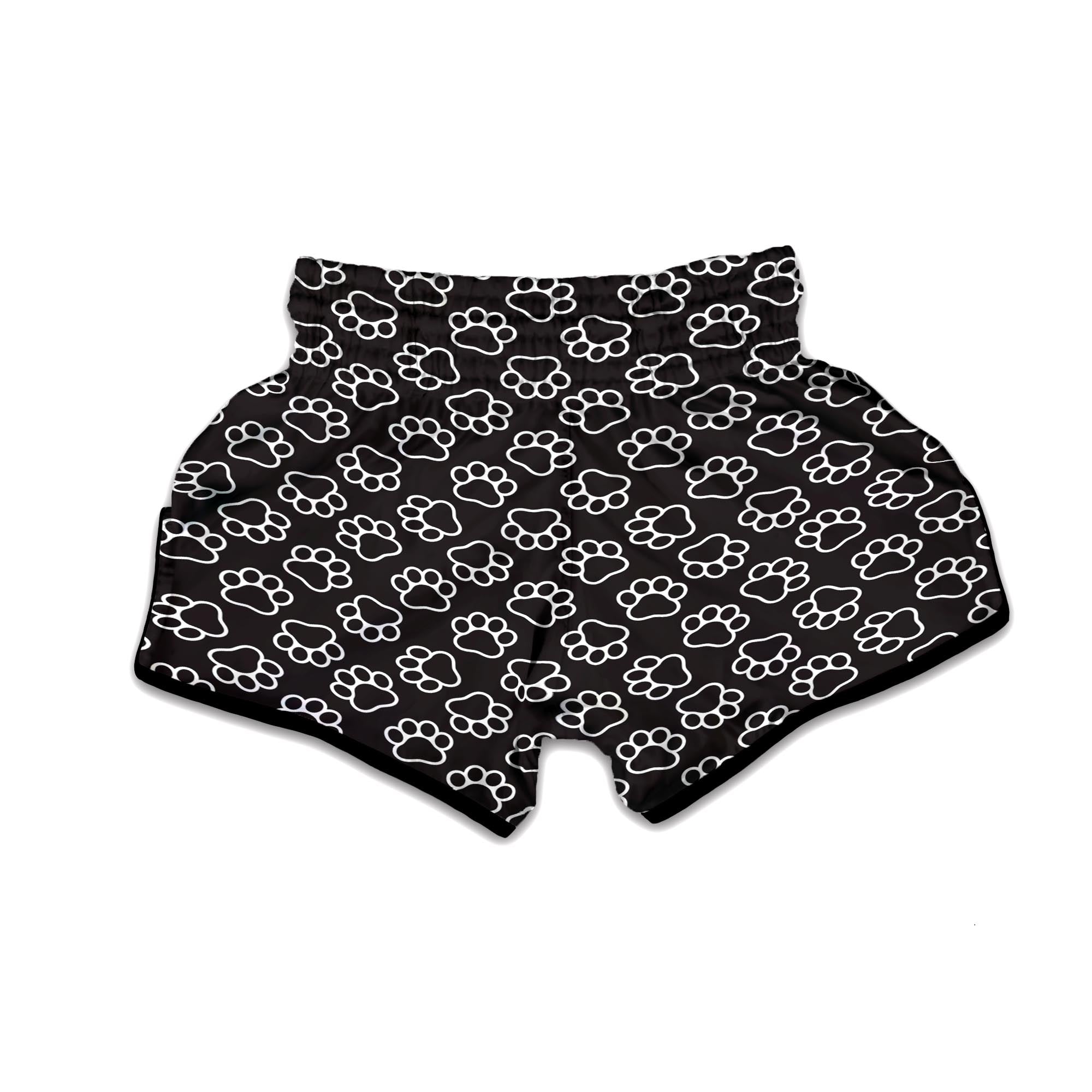 Black Paw Muay Thai Boxing Shorts-grizzshop