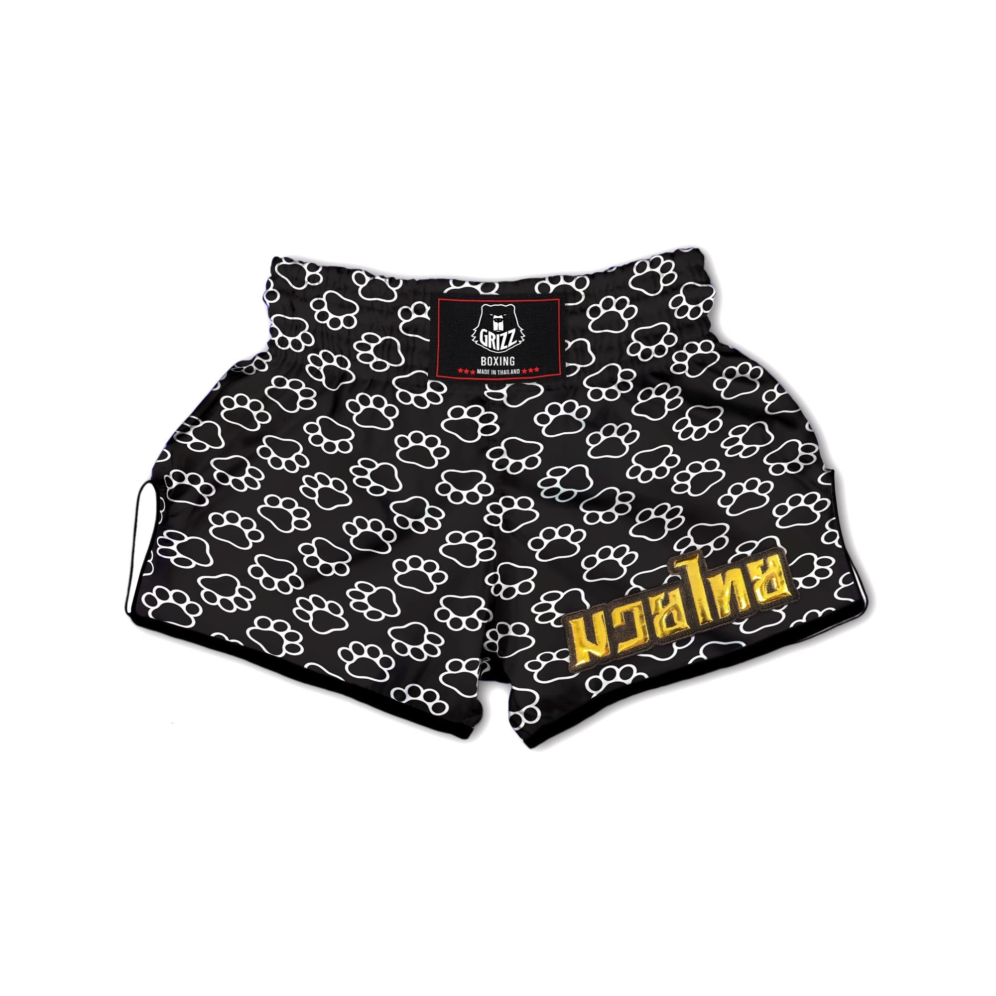 Black Paw Muay Thai Boxing Shorts-grizzshop