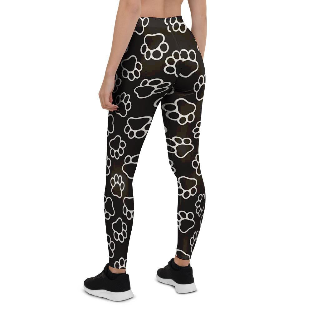 Black Paw Women's Leggings-grizzshop