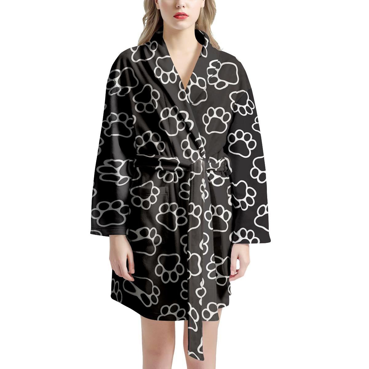 Black Paw Women's Robe-grizzshop