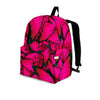 Black Pink Butterfly Print Backpack-grizzshop