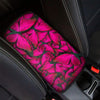 Black Pink Butterfly Print Car Console Cover-grizzshop