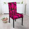 Black Pink Butterfly Print Chair Cover-grizzshop