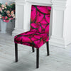 Black Pink Butterfly Print Chair Cover-grizzshop