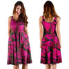 Black Pink Butterfly Print Dress-grizzshop