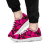 Black Pink Butterfly Print Men's Sneakers-grizzshop