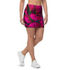 Black Pink Butterfly Print Mini Skirt-grizzshop