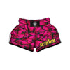 Black Pink Butterfly Print Muay Thai Boxing Shorts-grizzshop