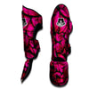 Black Pink Butterfly Print Muay Thai Shin Guard-grizzshop