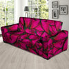 Black Pink Butterfly Print Sofa Cover-grizzshop