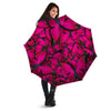 Black Pink Butterfly Print Umbrella-grizzshop