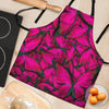 Black Pink Butterfly Print Women's Apron-grizzshop