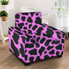 Black Pink Cow Print Armchair Cover-grizzshop