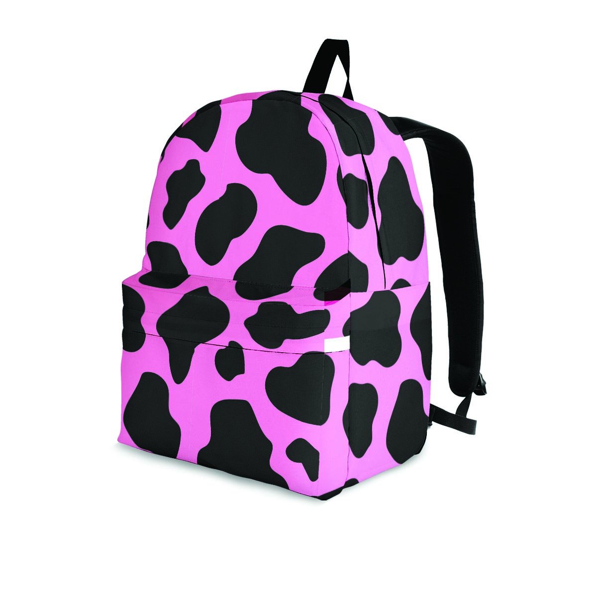 Black Pink Cow Print Backpack-grizzshop