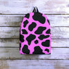 Black Pink Cow Print Backpack-grizzshop