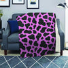 Black Pink Cow Print Blanket-grizzshop