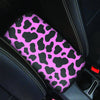 Black Pink Cow Print Car Console Cover-grizzshop