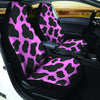 Black Pink Cow Print Car Seat Covers-grizzshop