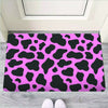 Black Pink Cow Print Door Mat-grizzshop