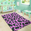 Black Pink Cow Print Floor Mat-grizzshop