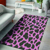 Black Pink Cow Print Floor Mat-grizzshop