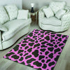 Black Pink Cow Print Floor Mat-grizzshop