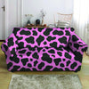 Black Pink Cow Print Loveseat Cover-grizzshop