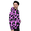 Black Pink Cow Print Men's Hoodie-grizzshop