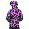 Black Pink Cow Print Men's Hoodie-grizzshop