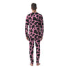 Black Pink Cow Print Men's Pajamas-grizzshop