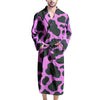 Black Pink Cow Print Men's Robe-grizzshop