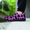 Black Pink Cow Print Men's Sneakers-grizzshop