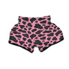 Black Pink Cow Print Muay Thai Boxing Shorts-grizzshop