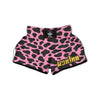 Black Pink Cow Print Muay Thai Boxing Shorts-grizzshop