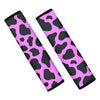 Black Pink Cow Print Seat Belt Cover-grizzshop