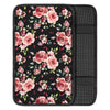 Black Pink Rose Flower Print Car Console Cover-grizzshop