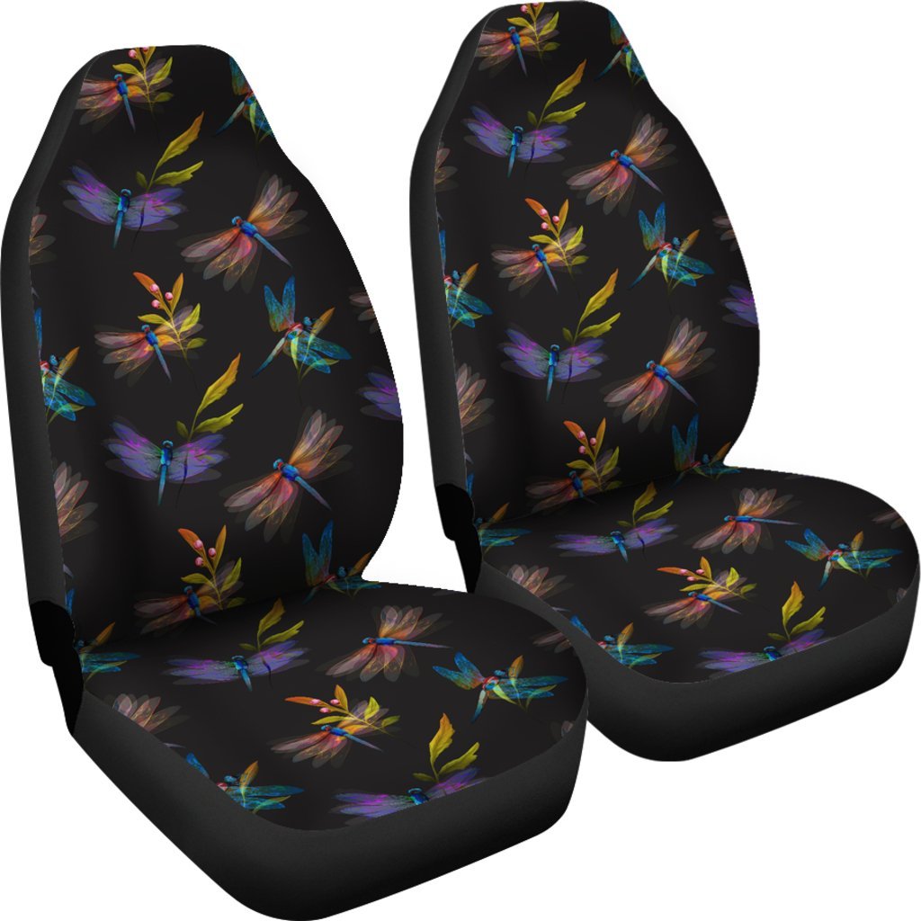 Black Purple Dragonfly Car Seat Cover Car Seat Universal Fit-grizzshop