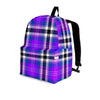 Black Purple Plaid Tartan Backpack-grizzshop