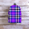 Black Purple Plaid Tartan Backpack-grizzshop