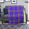 Black Purple Plaid Tartan Blanket-grizzshop