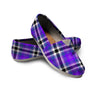 Black Purple Plaid Tartan Canvas Shoes-grizzshop