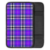 Black Purple Plaid Tartan Car Console Cover-grizzshop