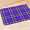 Black Purple Plaid Tartan Door Mat-grizzshop