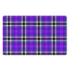 Black Purple Plaid Tartan Door Mat-grizzshop