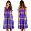 Black Purple Plaid Tartan Dress-grizzshop