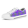 Black Purple Plaid Tartan Men's Low Top Shoes-grizzshop