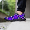 Black Purple Plaid Tartan Men's Sneakers-grizzshop