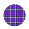 Black Purple Plaid Tartan Round Rug-grizzshop