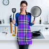 Black Purple Plaid Tartan Women's Apron-grizzshop